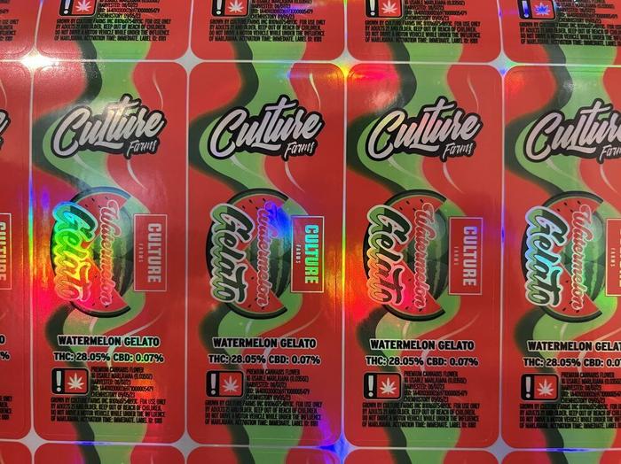 Culture Farms Printed Holographic Labels - product labels & packaging