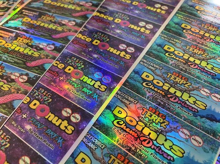 Custom Holographic Printed Joint Labels - product labels & packaging
