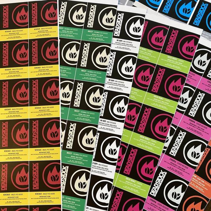 Deadstock Coffee Bag Labels Matte Finish - product labels & packaging