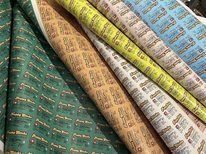 Happy Sticks Pre Roll Labels Matte Finish - product labels & packaging