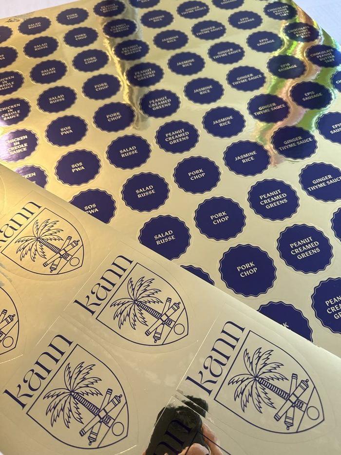 Kann Goldbelly Gold Foil Printed Labels - product labels & packaging