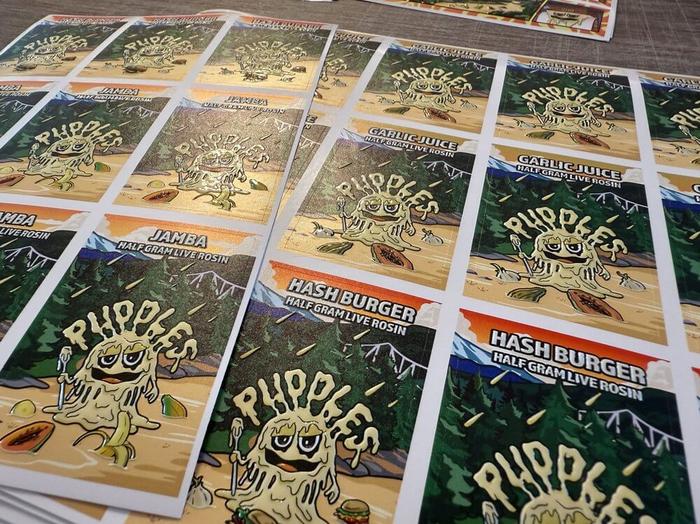 Puddles Embossed Product Labels Short Run - product labels & packaging