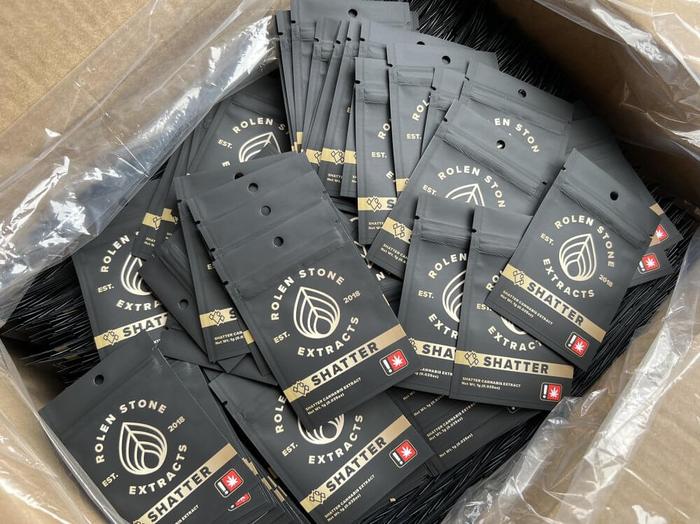 Rolenstone Farms Child Resistant Zipper Custom Pouches Eugene - product labels & packaging