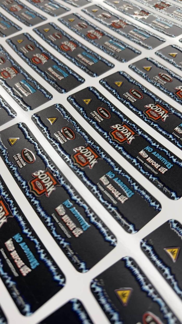 Sodak Select Extract Jar Popvac Labels Embossed - product labels & packaging