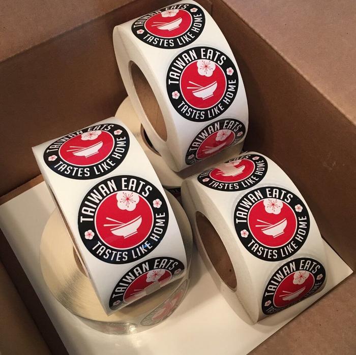 Taiwan Eats Food Truck Roll Labels Gloss Finish 1 - product labels & packaging