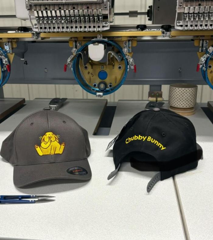 Chubby Bunny Embroidred Hats - screen printing & apparel
