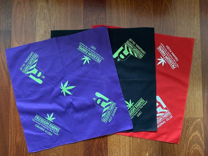 Fr33Dom Farms Screenprinted Custom Bandanas - screen printing & apparel