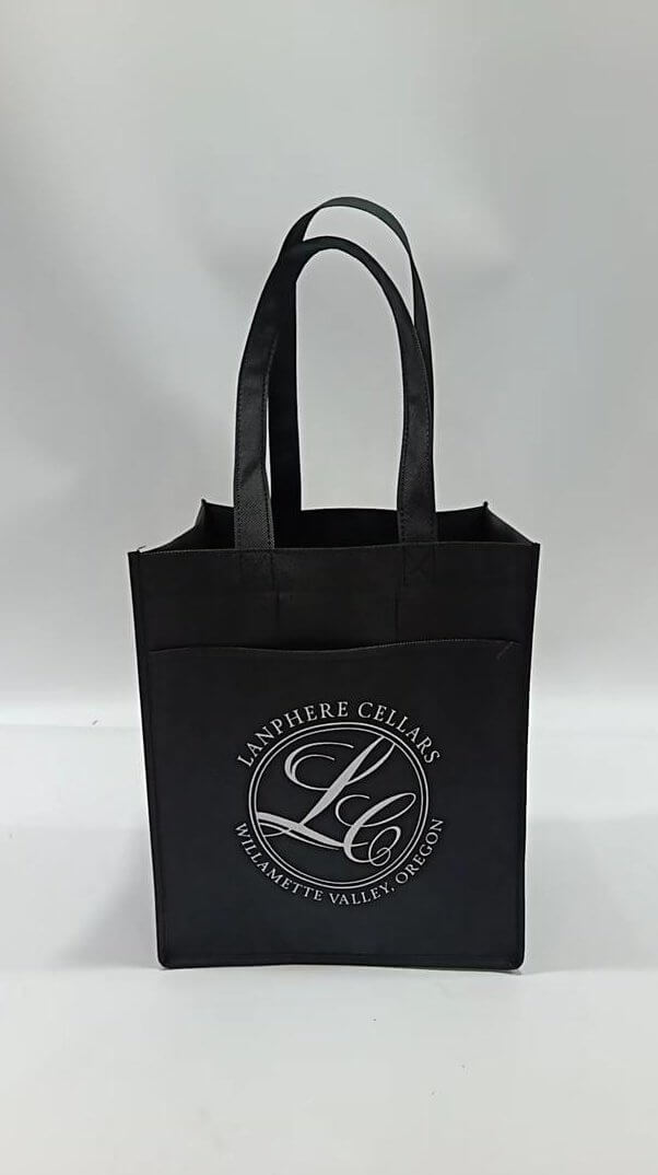 Lanphere Cellars Winery Custom Spec Printed Wine Totes Newberg - screen printing & apparel