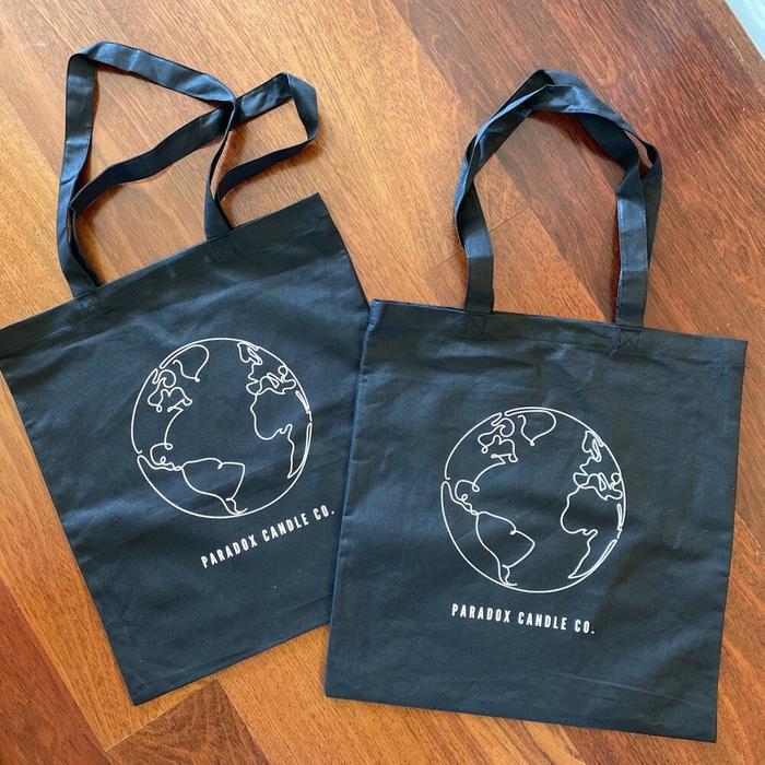 Paradox Candle Printed Tote Bags Prineville 1 - screen printing & apparel