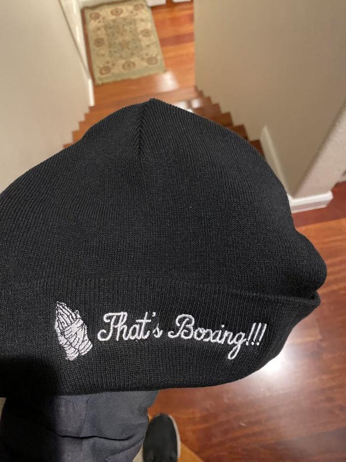 Thats Boxing Embroidred Woven Beanies - screen printing & apparel