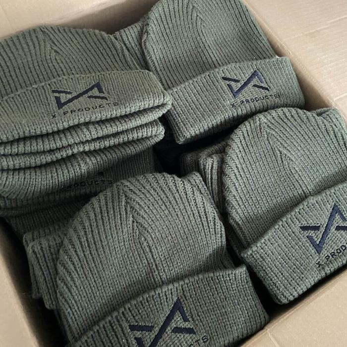 X Products Embroidered Custom Beanies - screen printing & apparel
