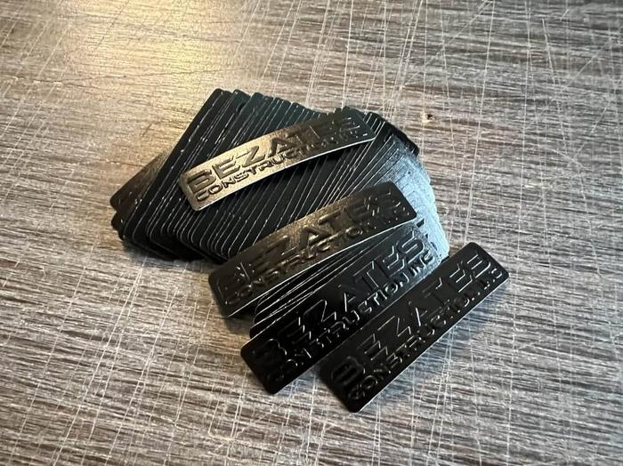 Bezates Embossed Black On Black Printed Stickers Portland - custom stickers & decals