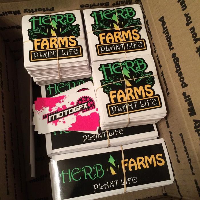 Herb Farms Cannabis Industry Promo Stickers Gloss 1 - custom stickers & decals
