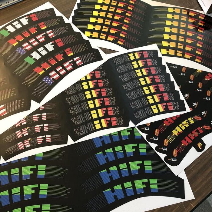 Hifi Bike Wheel Custom Printed Graphics - custom stickers & decals