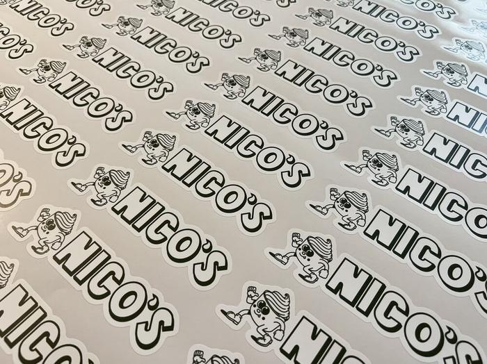Nicos Ice Cream Printed Die Cut Stickers - custom stickers & decals