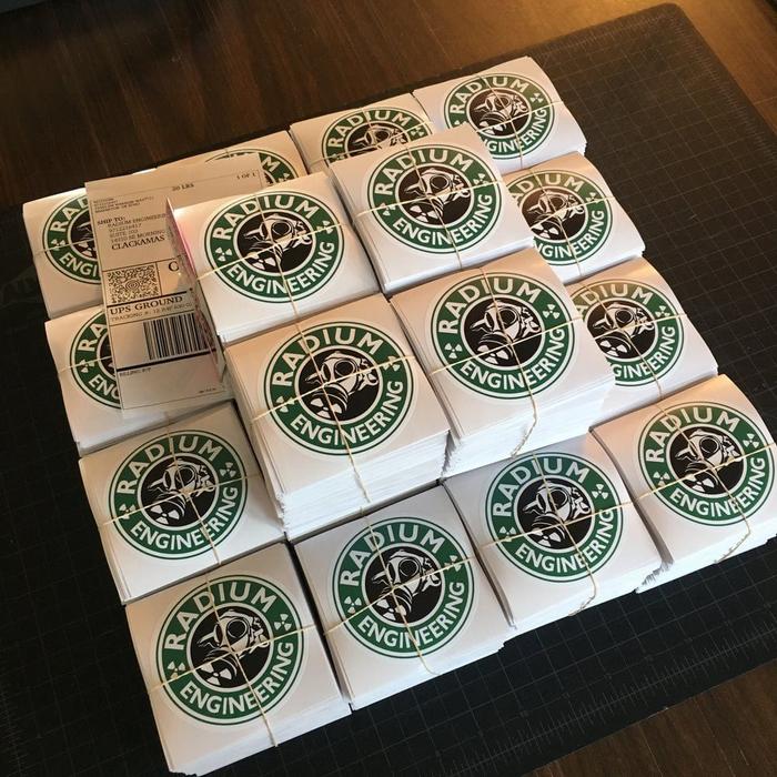 Radium Engineering Printed Promotional Stickers Portland 1 - custom stickers & decals