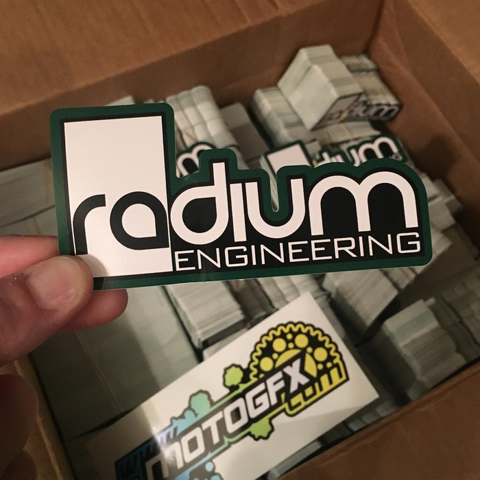 Radium Engineering Screenprinted Die Cut Stickers - custom stickers & decals