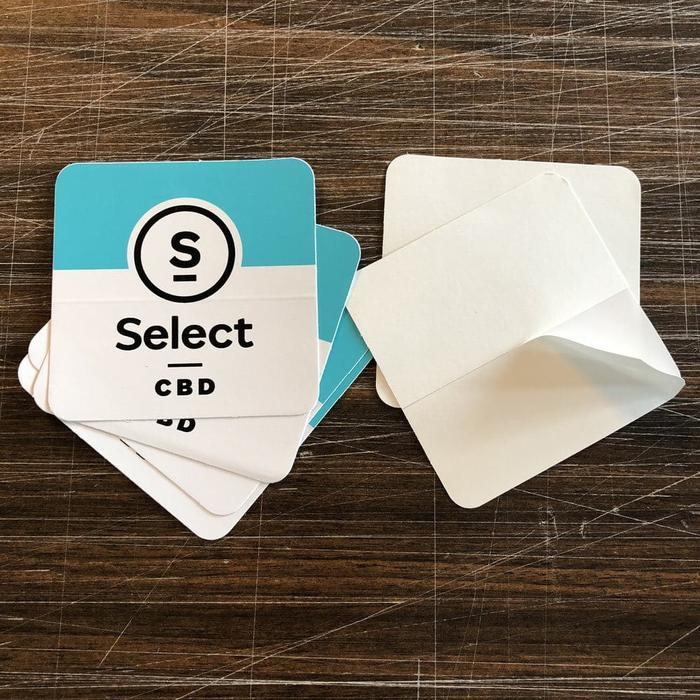 Select Cbd High Volume Screenprinted Stickers - custom stickers & decals